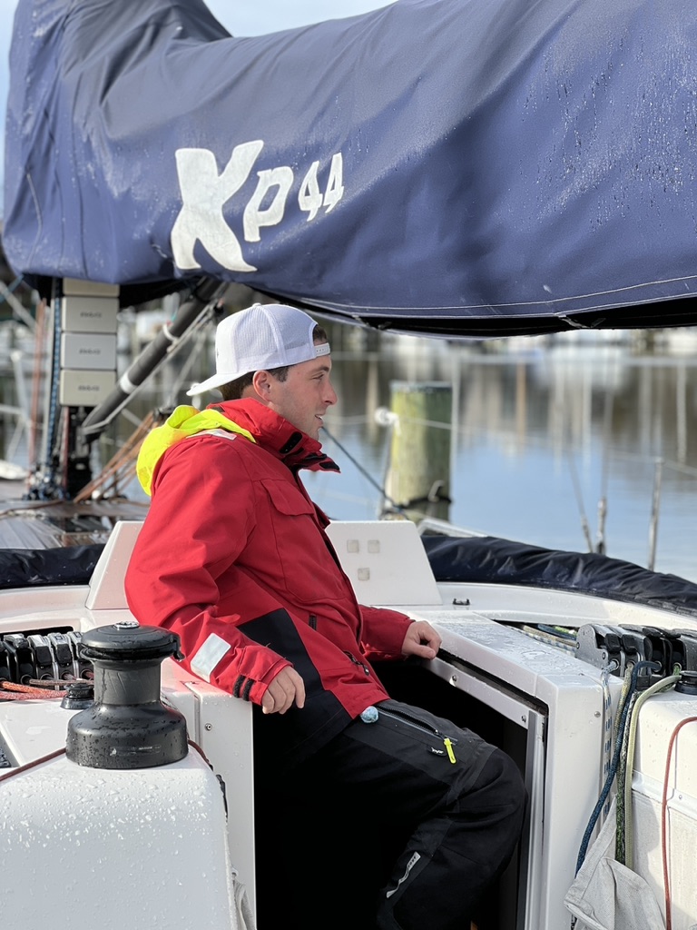 Captain Shane at the helm